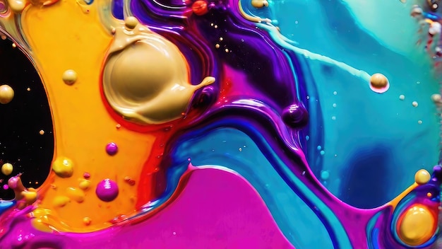 colorful liquid paint or background