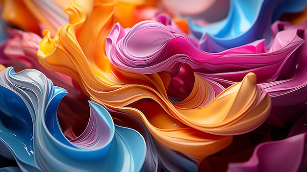 colorful liquid paint