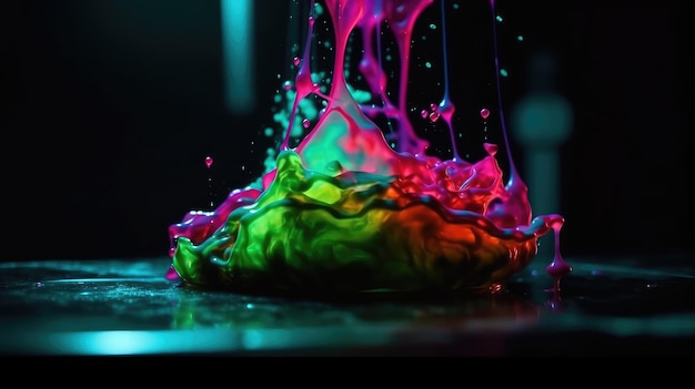 Colorful liquid shapes