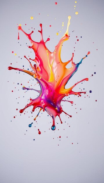 Colorful liquid splash against black background