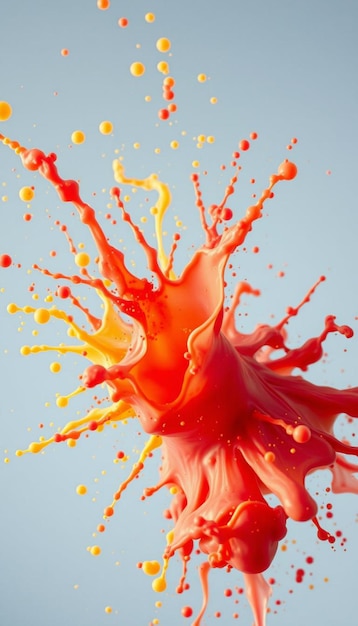 Photo colorful liquid splash against black background