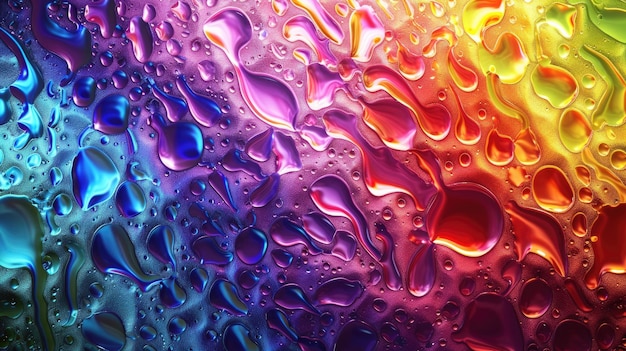 a colorful liquid with the colors of the rainbow