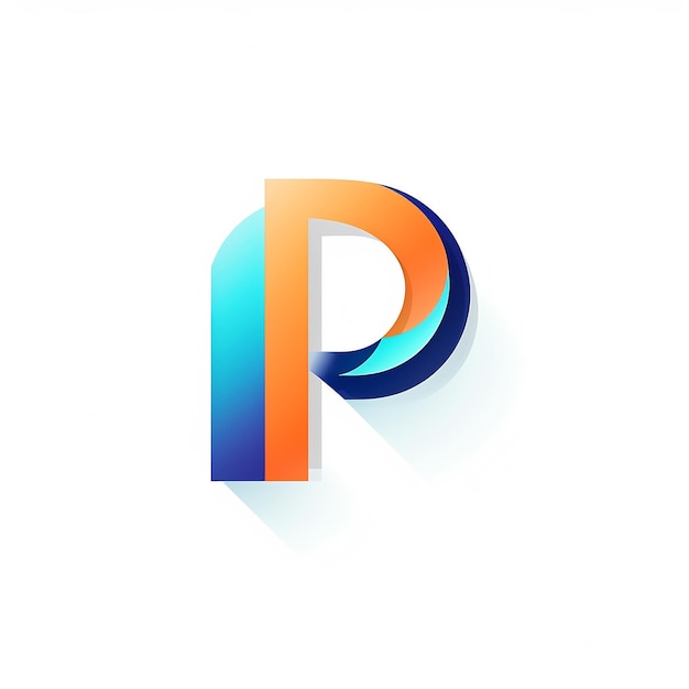 Photo colorful logo for a company with letter p