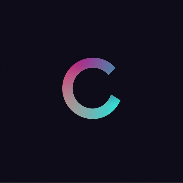 Photo a colorful logo with the letter c on it