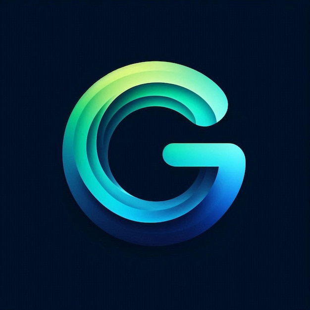 Photo a colorful logo with the letter g on it