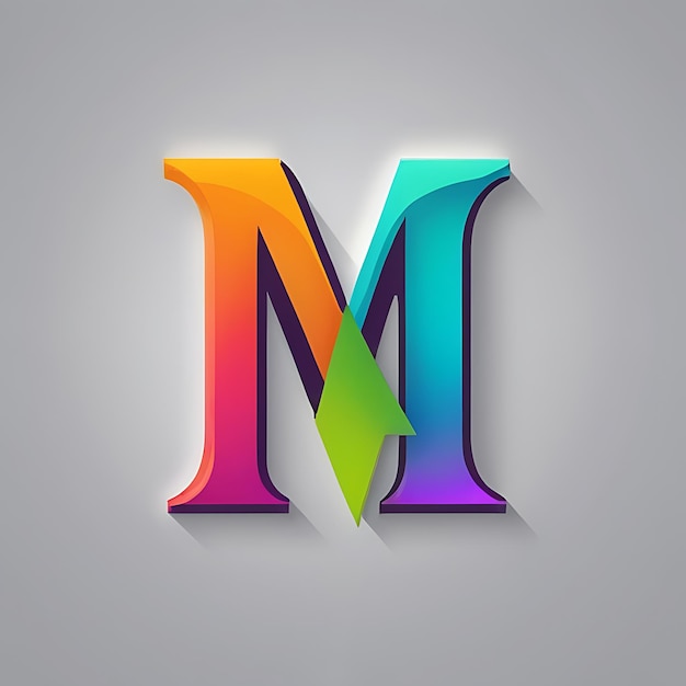 a colorful logo with the letter m on it