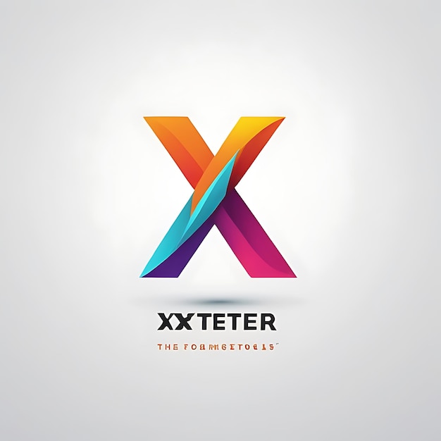 Photo a colorful logo with the letter x on it