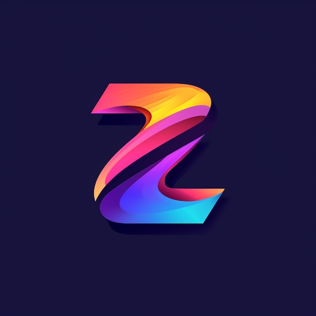 Photo a colorful logo with the letter z on it