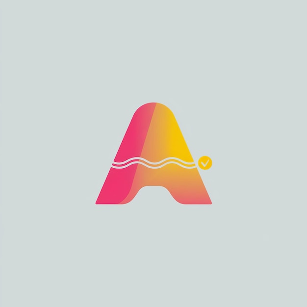 Photo a colorful logo with a pink and orange letter a