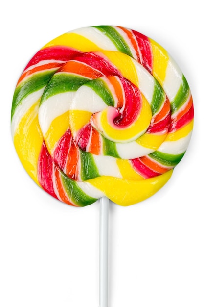 Colorful  lollipops isolated on white background