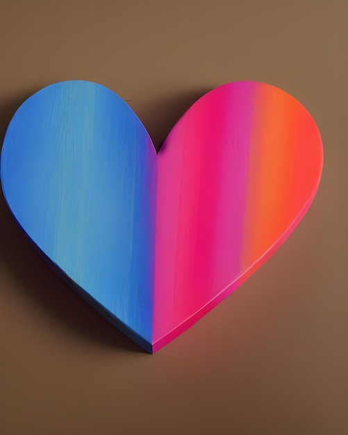 Colorful Love Heart Shape