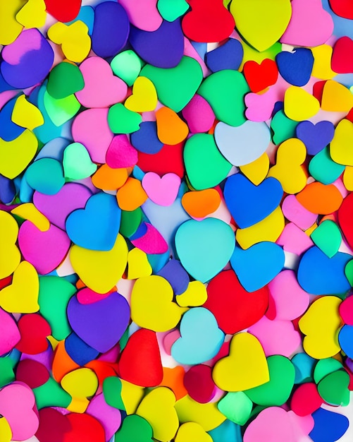 Colorful Love Heart Shaped Stickers