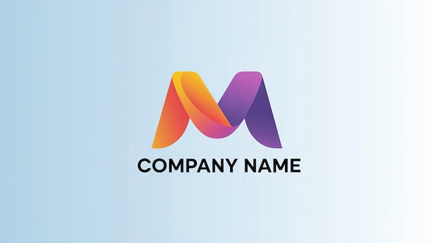 Photo colorful m logo design m logo