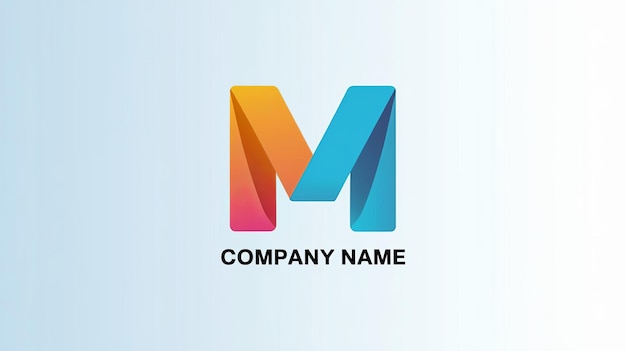 Photo colorful m logo design m logo