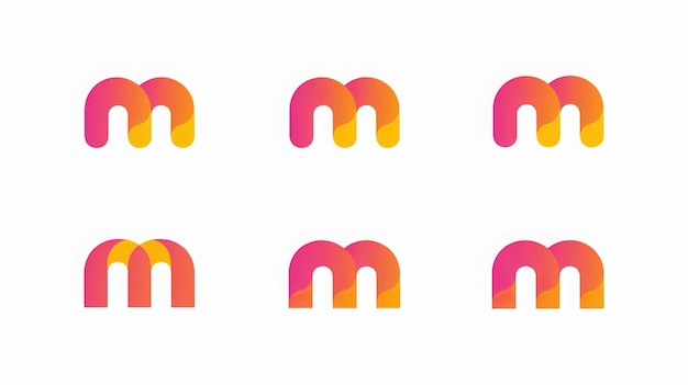 Photo colorful m logo design m logo