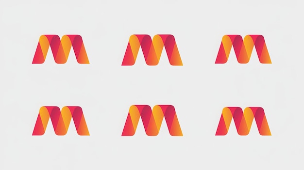 Photo colorful m logo design m logo