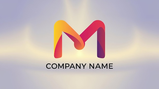 Photo colorful m logo design m logo