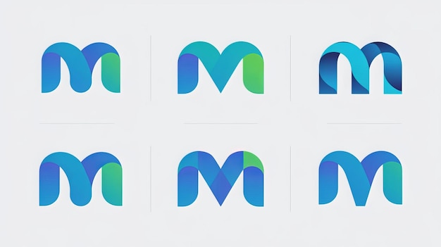 Photo colorful m logo design m logo