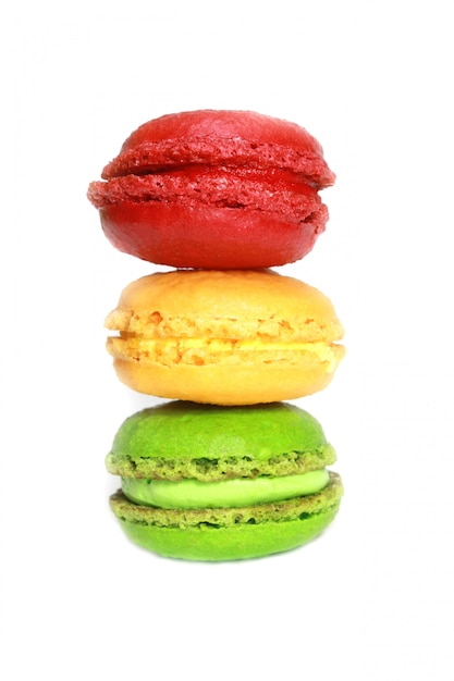 Colorful macaroons isolated 