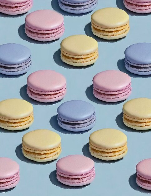 Photo colorful macaroons