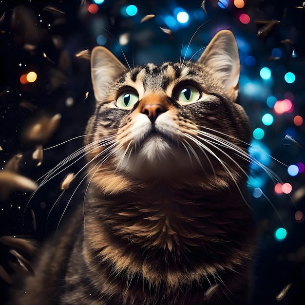 Colorful Magic cat