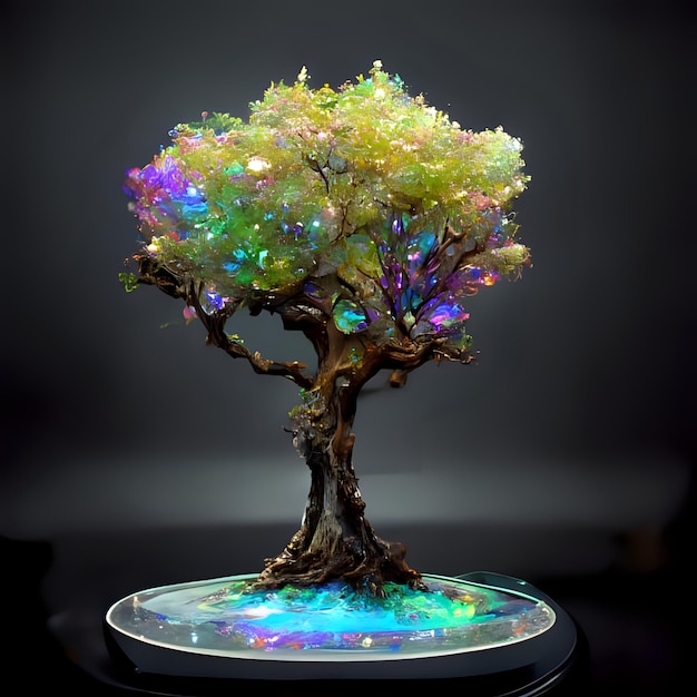 Colorful magic tree of life