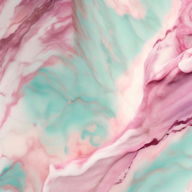 A colorful marble background with pink and green swirls.