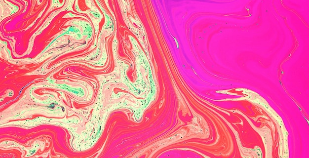 colorful marbling texture creative background with abstract waves, liquid art style painted with oil