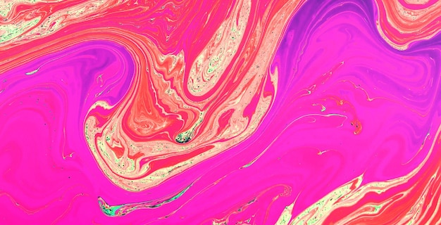 colorful marbling texture creative background with abstract waves, liquid art style painted with oil