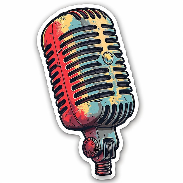 a colorful microphone is shown with the words quot the word quot on the top