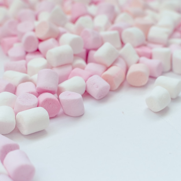 Colorful mini marshmallows background