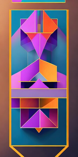 Colorful minimalist geometric pattern wallpaper