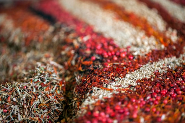 Colorful Mixture of Different Taste of Spices Photo