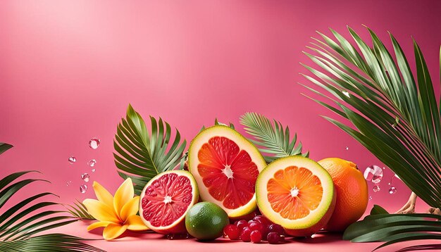 Colorful modern tropical summer background