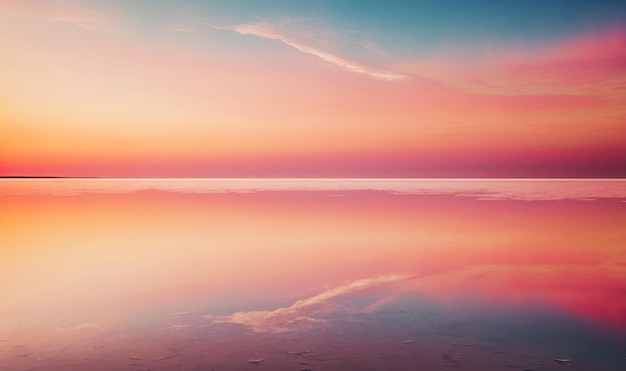 Colorful Morning Seascape with Soft Natural Background