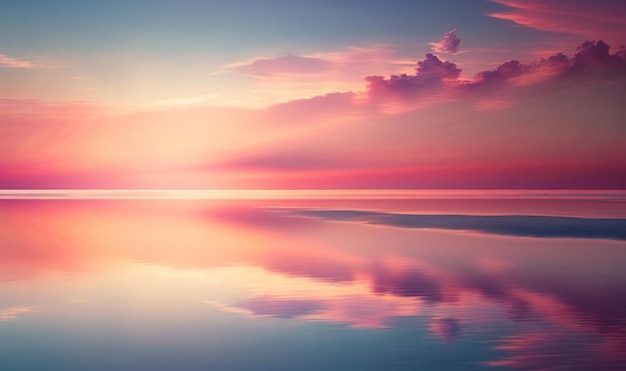 Colorful Morning Seascape with Soft Natural Background