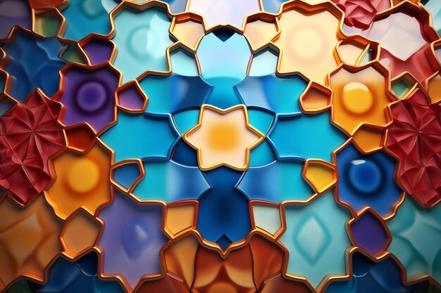 Colorful Moroccan tile pattern