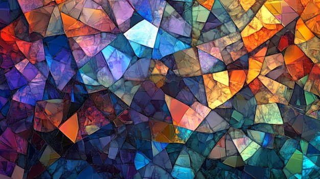 a colorful mosaic of glass by person