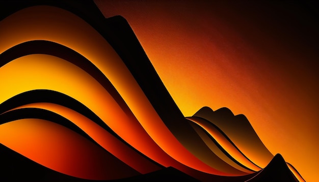 A colorful mountain with a dark background