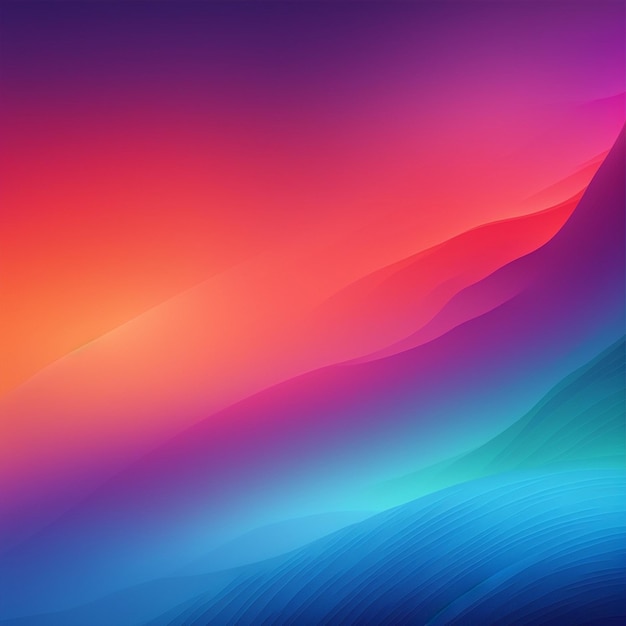 A colorful mountain with a gradient background.