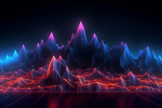 A colorful mountain with the word ice on it