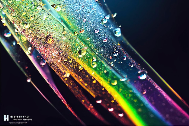 Colorful multicolored paints are covered with painting drops Multicolor abstraction Fantastic hypnotic surface