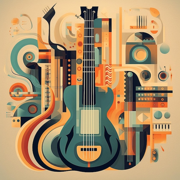 Colorful Music Vector Collection Guitar Clipart Music Symbols and More