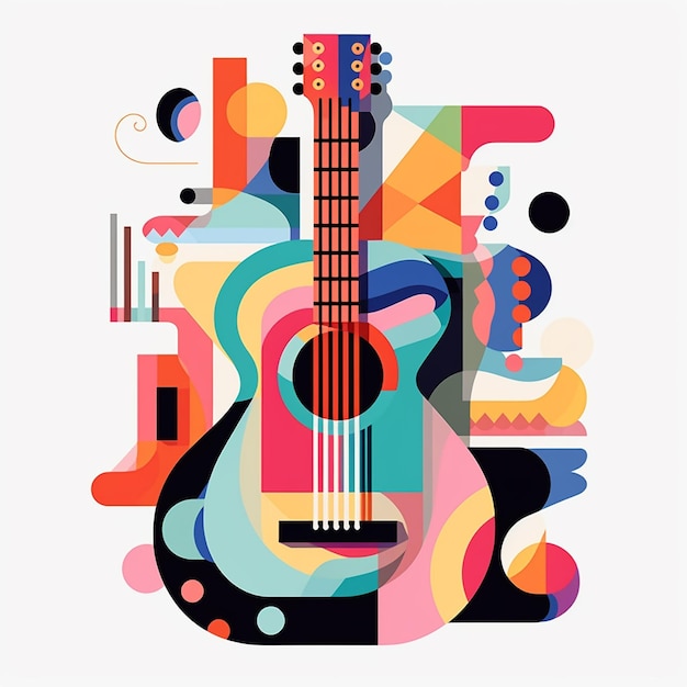 Colorful Music Vector Collection Guitar Clipart Music Symbols and More