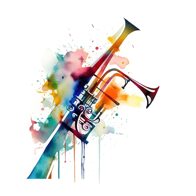 Colorful musical instruments illustration