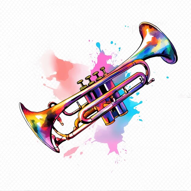 Colorful musical instruments illustration