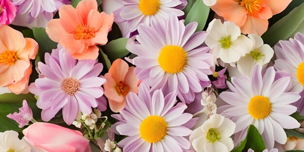 colorful natural flowers in the garden