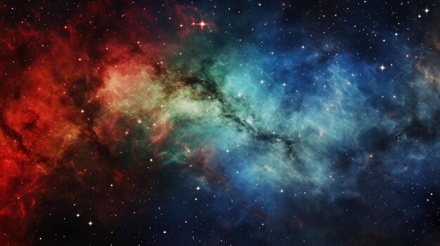 a colorful nebula is shown in this image.