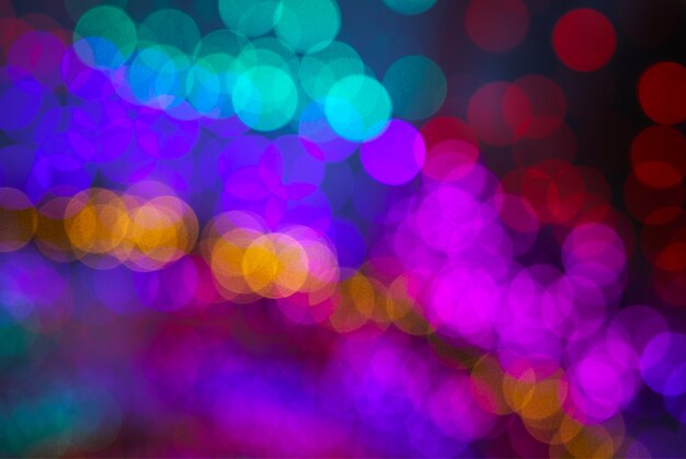 Colorful neon bokeh abstract background