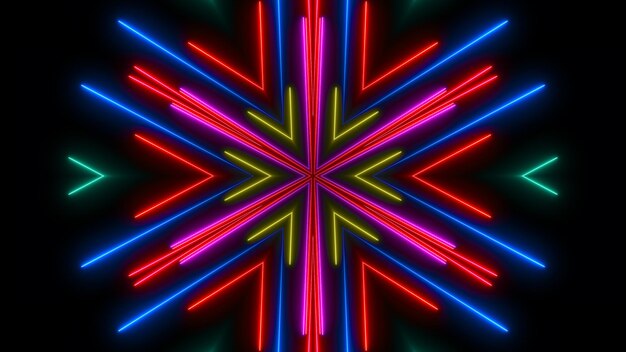 Colorful neon light Abstract digital backdrop